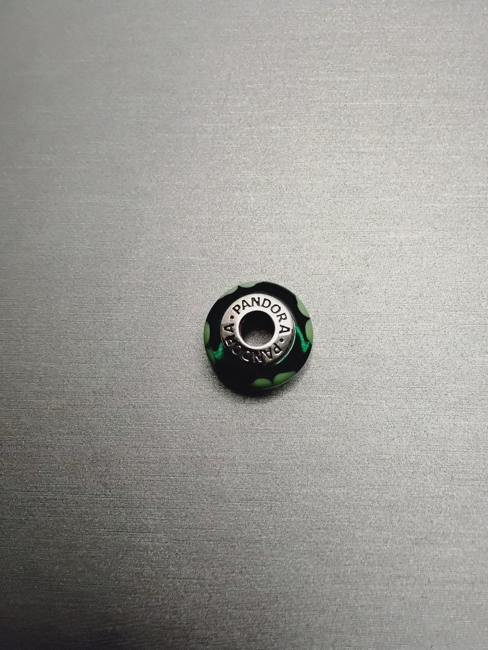 Authentic Pandora Green Murano Glass 4 Leaf Clover Charm - Picture 4 of 5